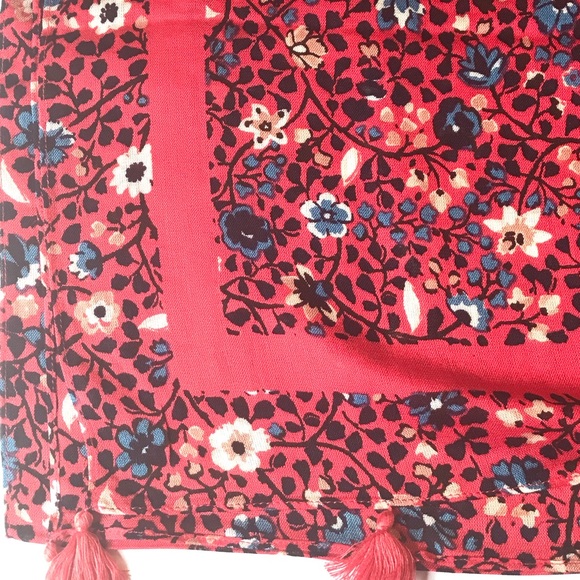 Kate Spade Ditsy Vine Oblong Scarf Azalea Pink - Picture 6 of 12